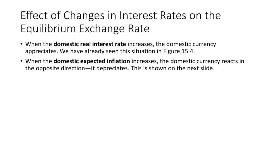 effect of changes in interest rates