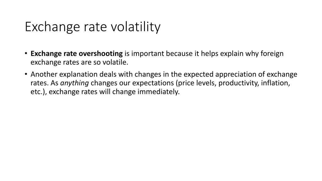 exchange rate volatility