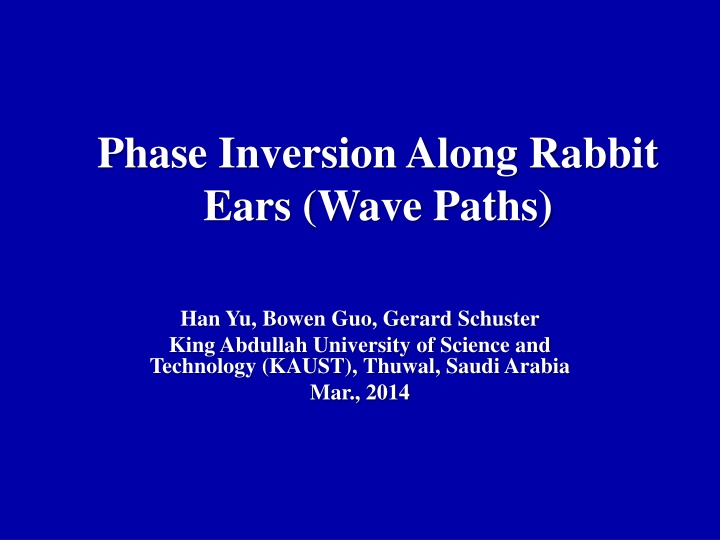 phase inversion along rabbit ears wave paths