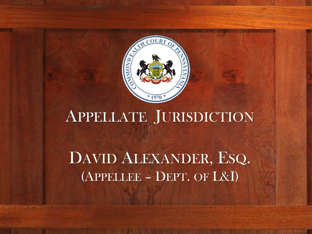 a ppellate j urisdiction 6
