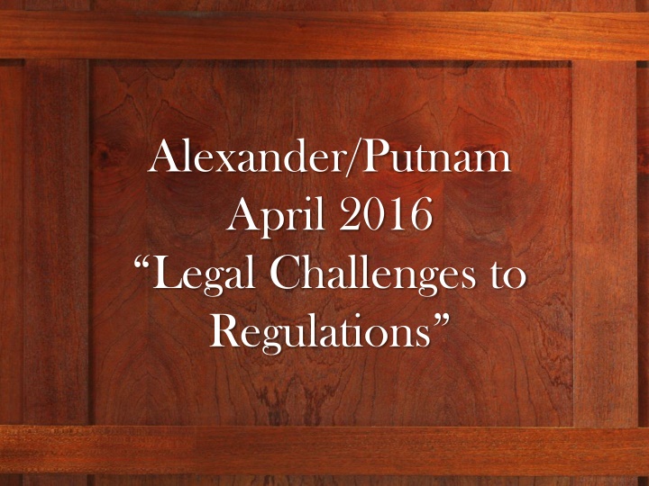 alexander putnam april 2016 legal challenges