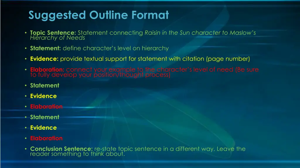 suggested outline format