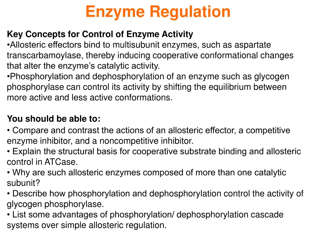 enzyme regulation 5