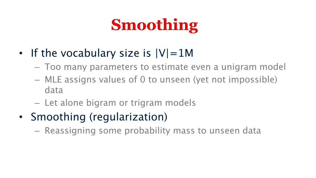 smoothing