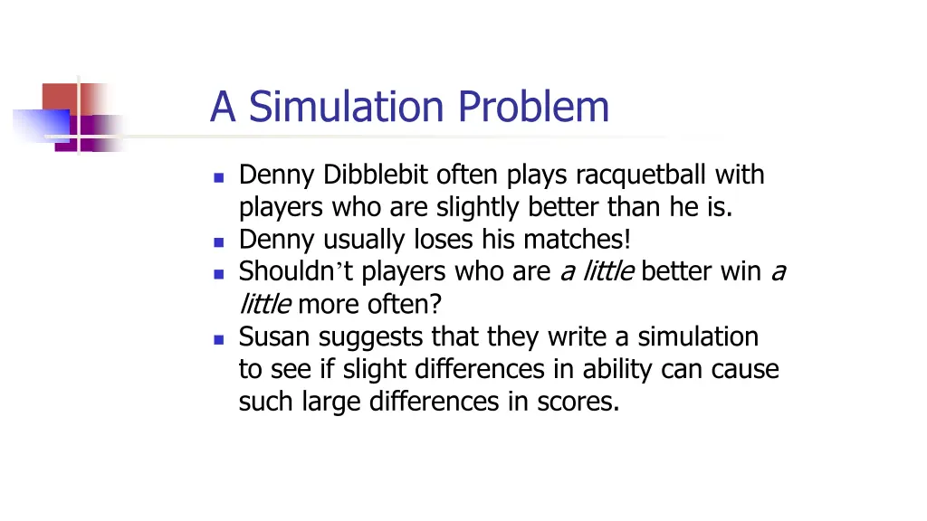 a simulation problem