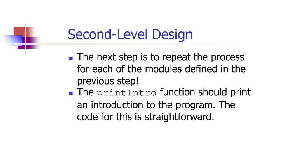 second level design