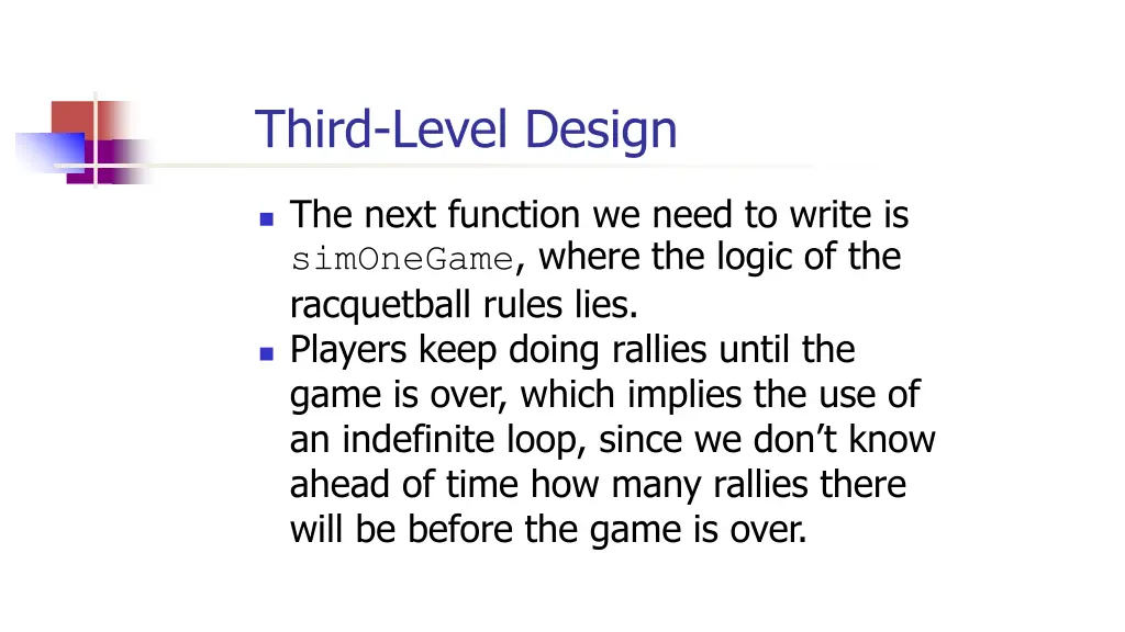 third level design
