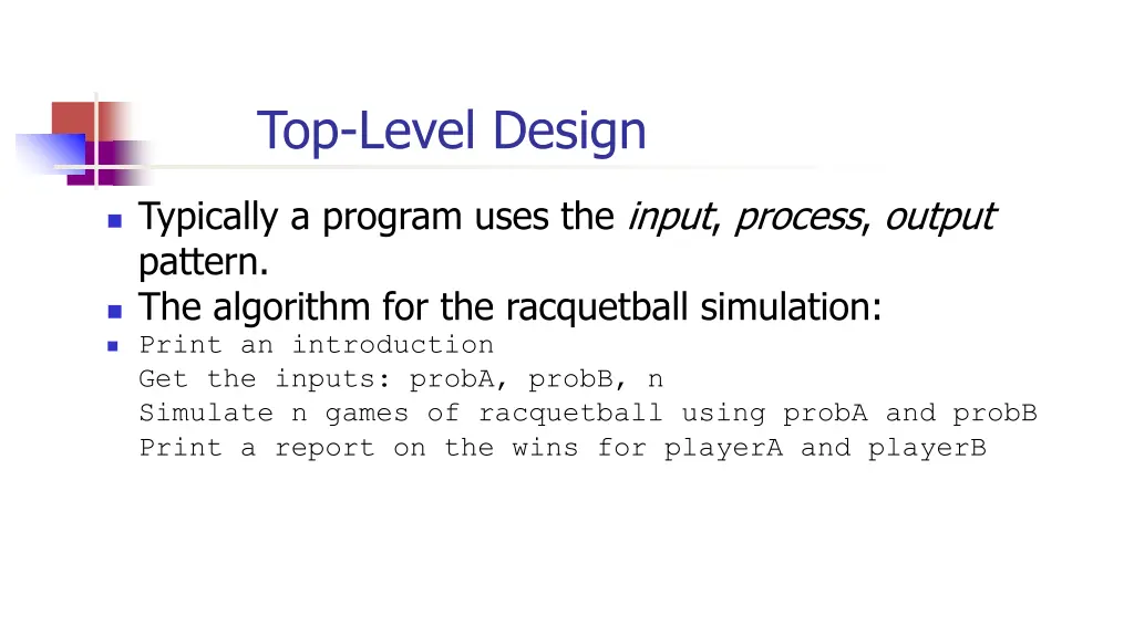 top level design