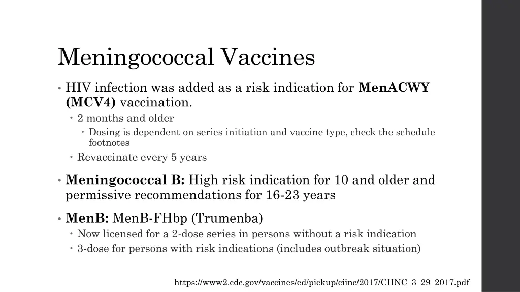 meningococcal vaccines