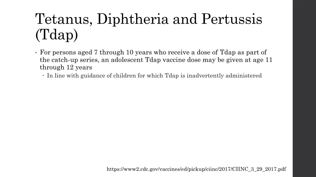 tetanus diphtheria and pertussis tdap