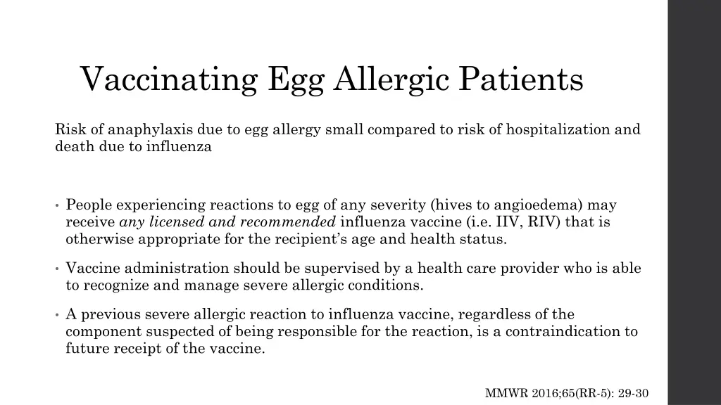 vaccinating egg allergic patients