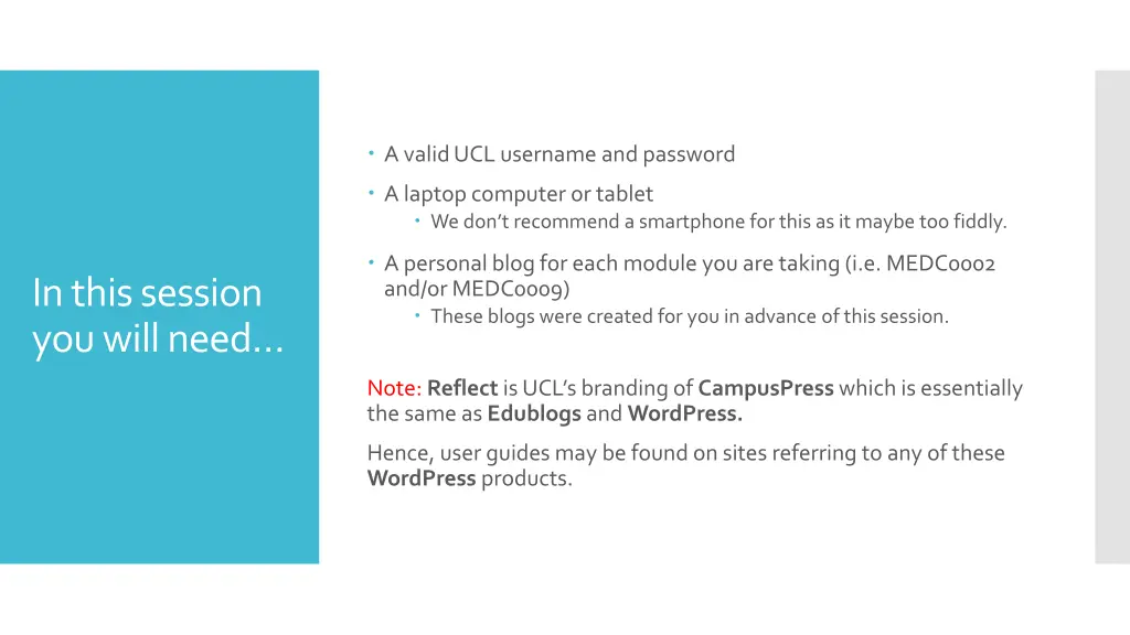 a valid ucl username and password