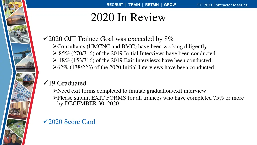 recruit train retain grow 2020 in review