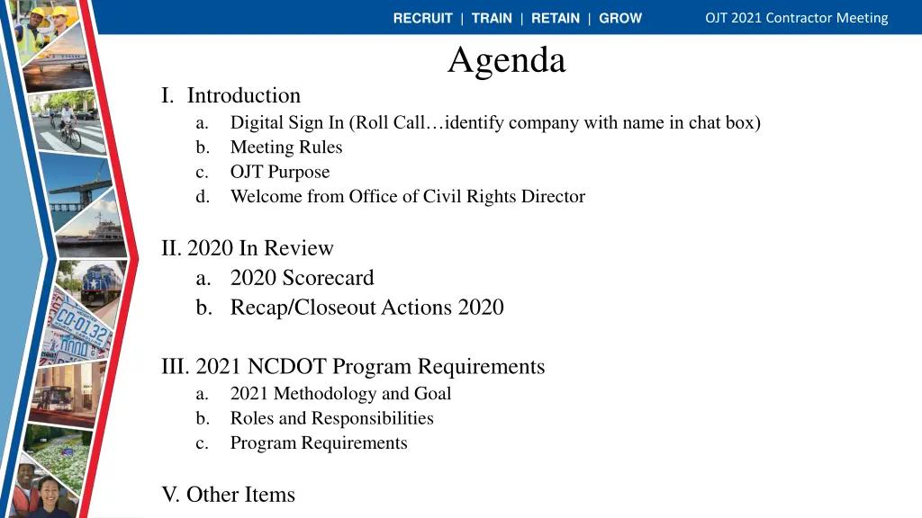 recruit train retain grow agenda
