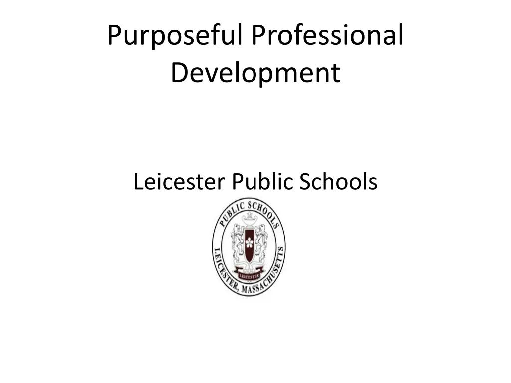 purposeful professional development
