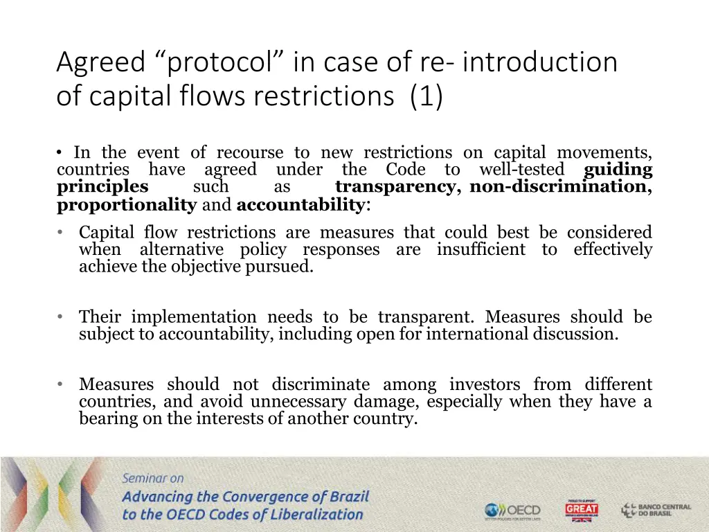 agreed protocol in case of re introduction