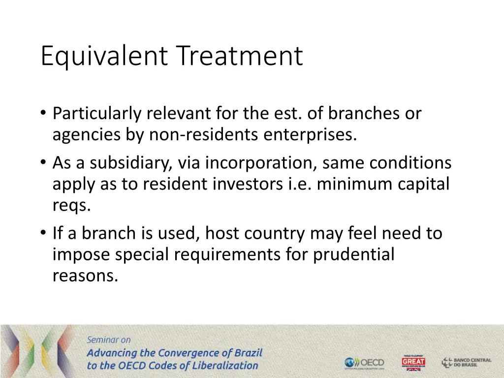 equivalent treatment 1