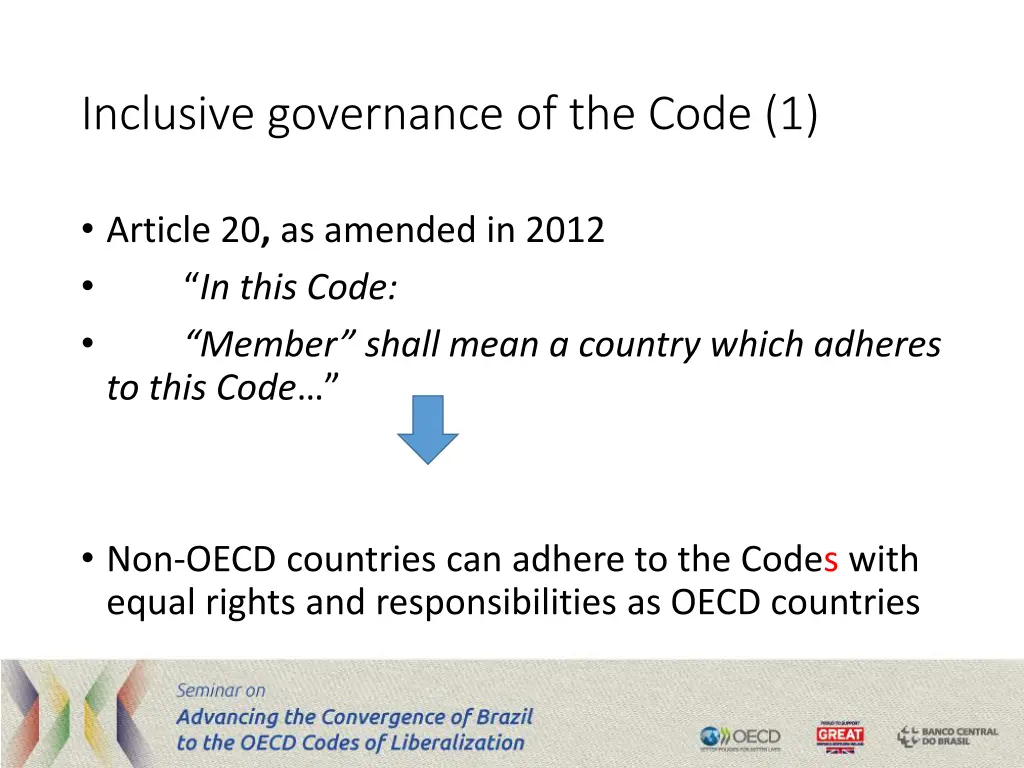 inclusive governance of the code 1