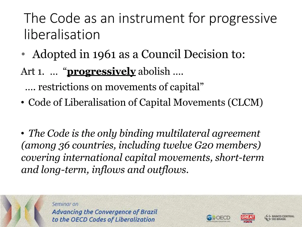 the code as an instrument for progressive