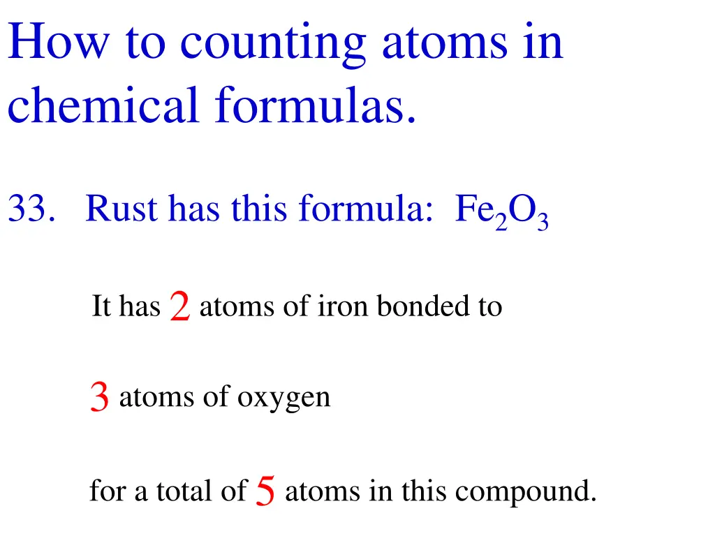 how to counting atoms in chemical formulas 1