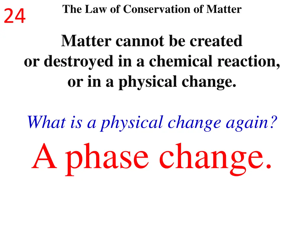 the law of conservation of matter 1
