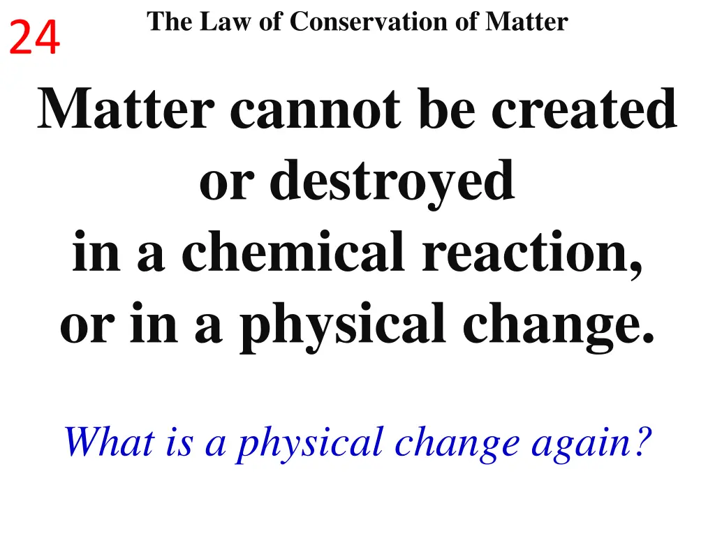 the law of conservation of matter