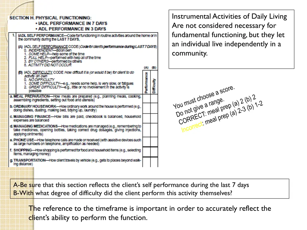 instrumental activities of daily living