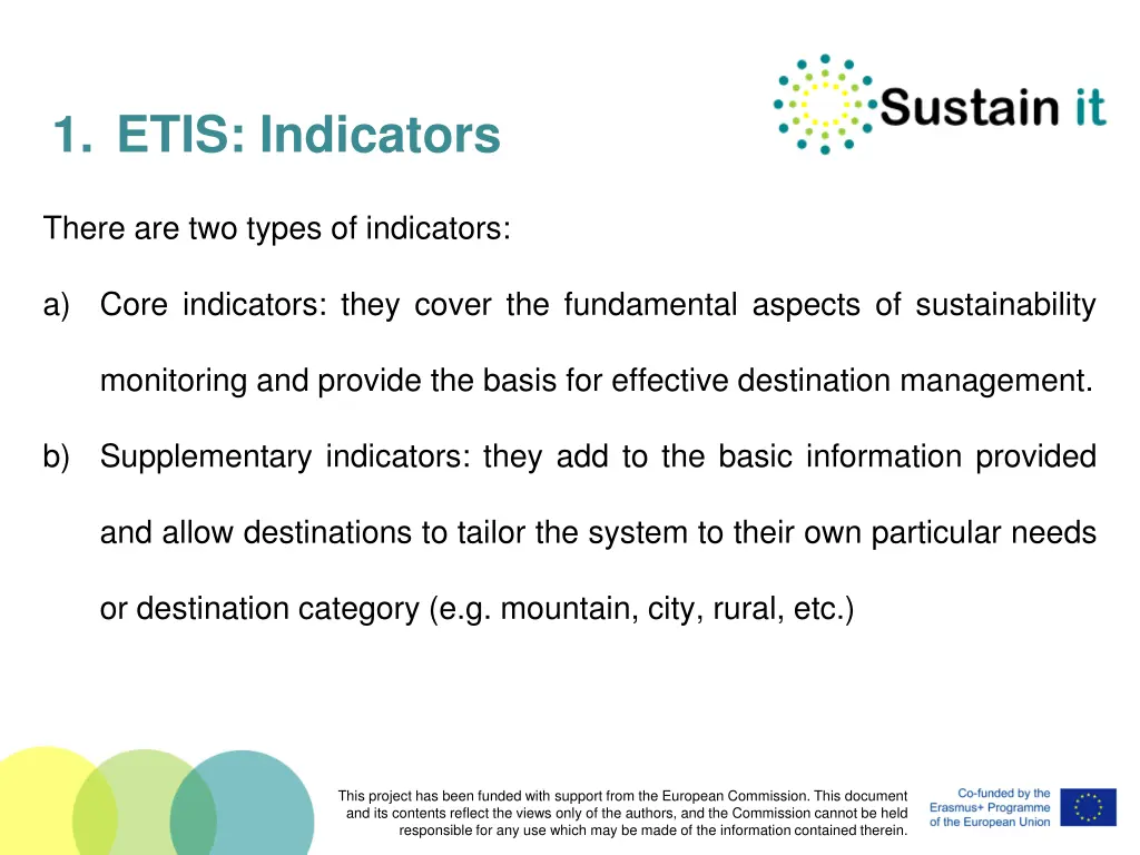1 etis indicators