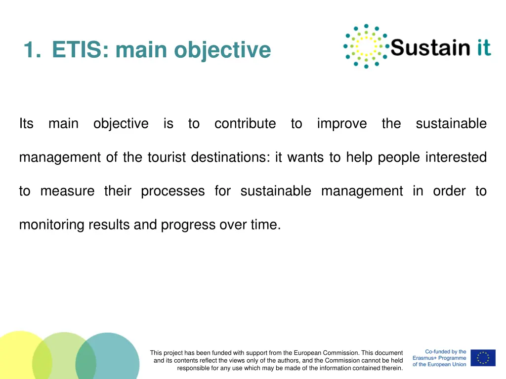 1 etis main objective