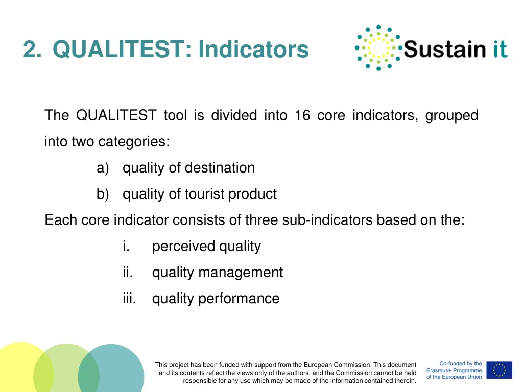 2 qualitest indicators