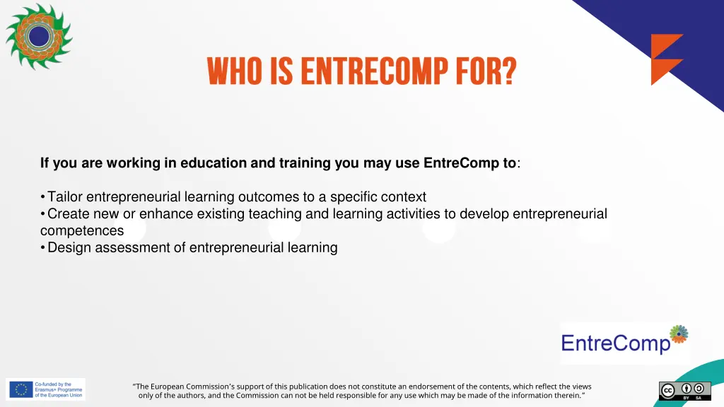 if you are working in education and training