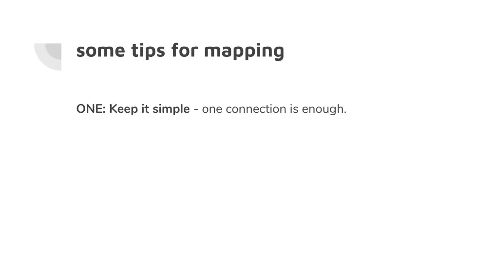 some tips for mapping