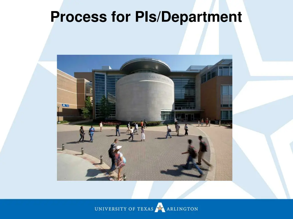 process for pis department