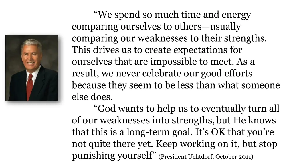 we spend so much time and energy comparing
