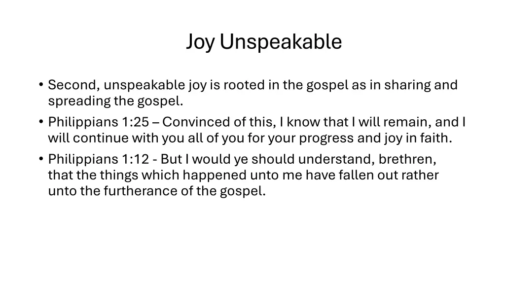 joy unspeakable 4