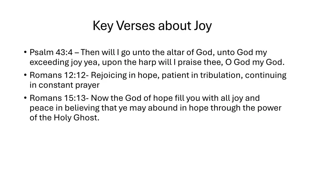 key verses about joy