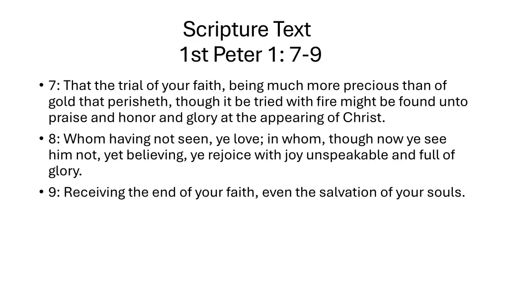 scripture text 1st peter 1 7 9