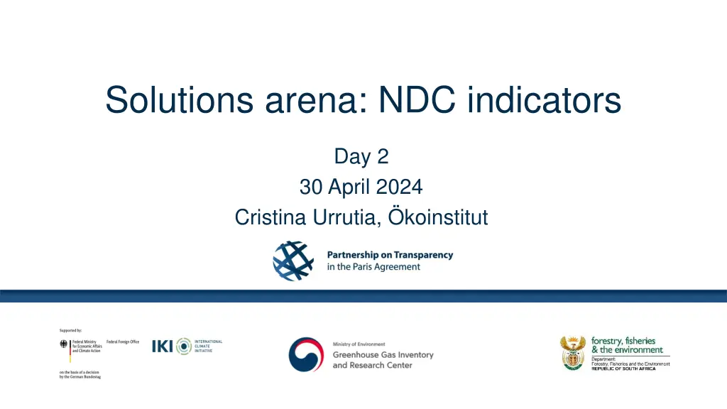 solutions arena ndc indicators