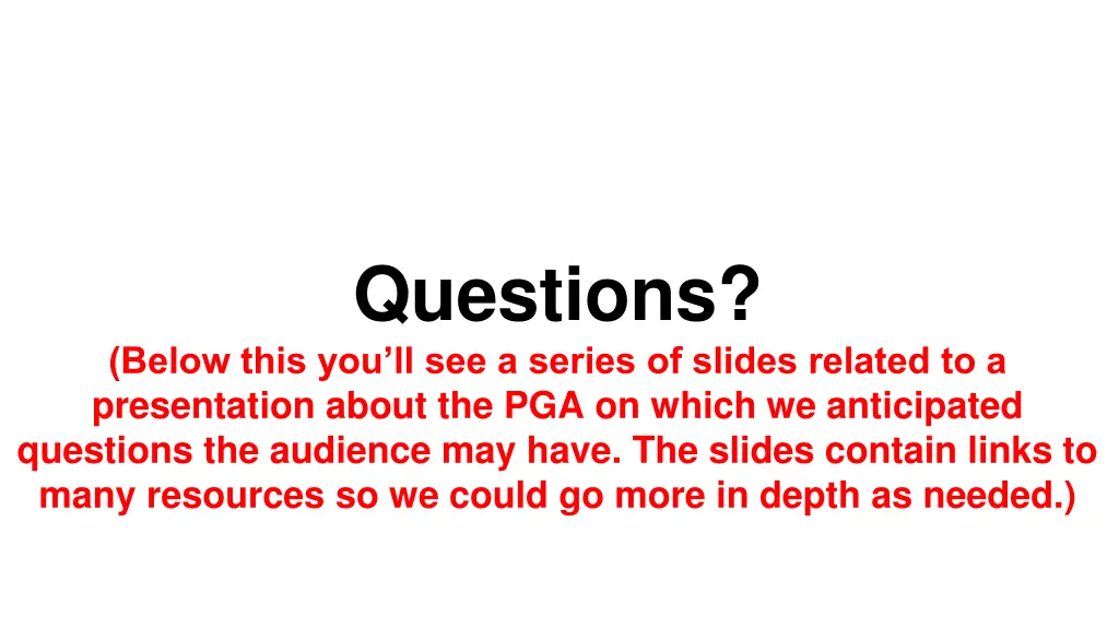 questions