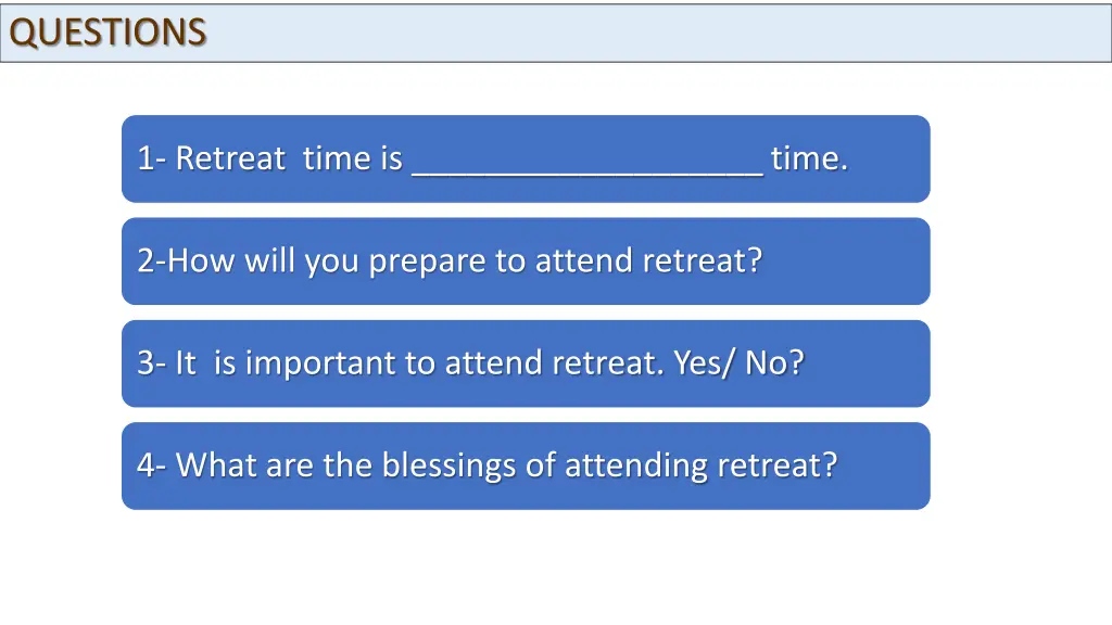 questions