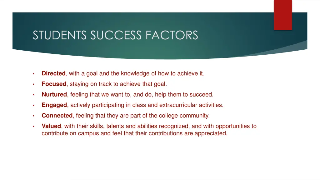 students success factors