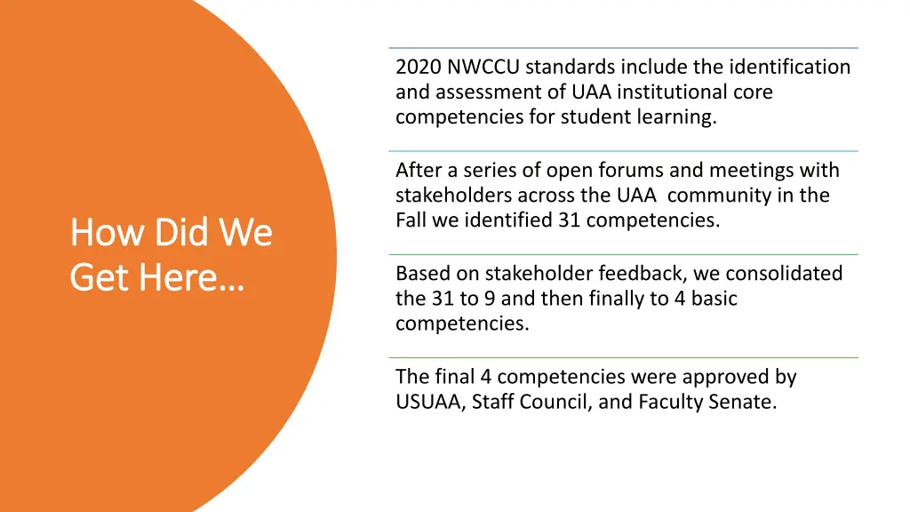 2020 nwccu standards include the identification