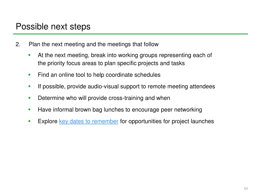 possible next steps 1