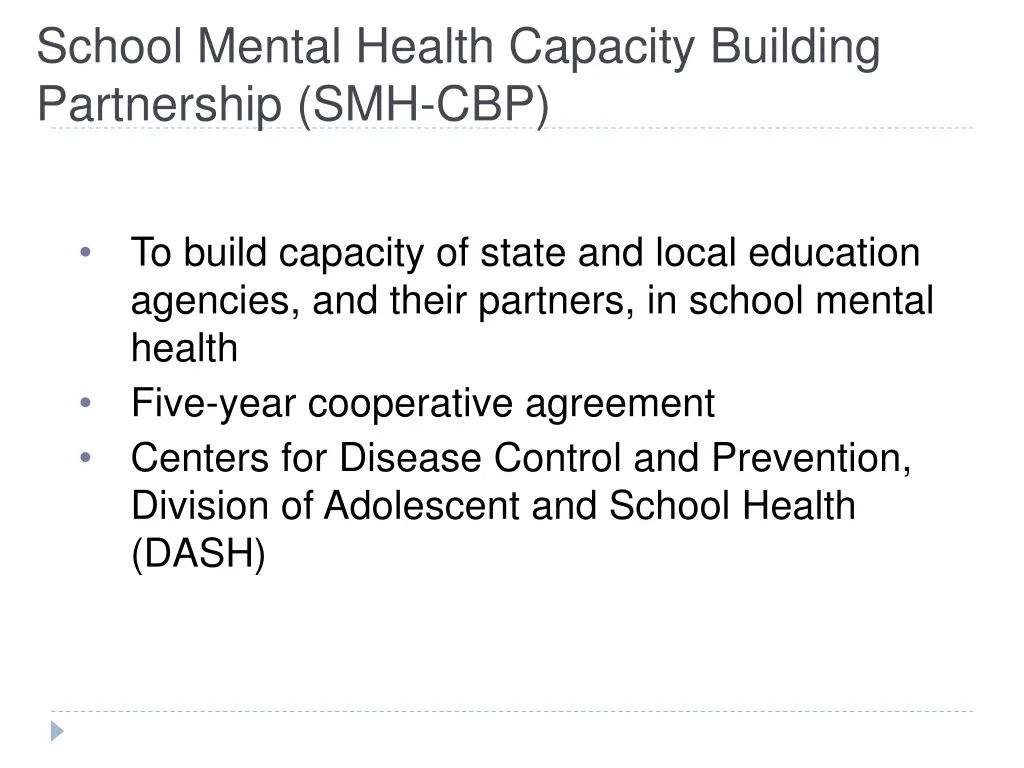 school mental health capacity building