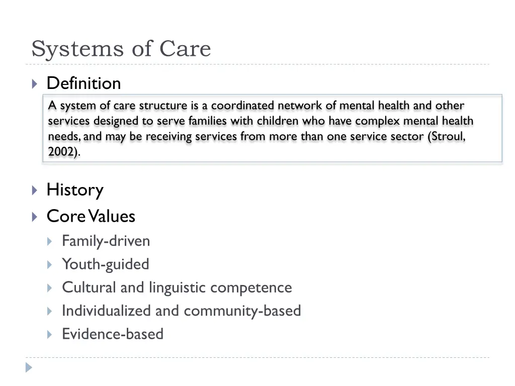 systems of care