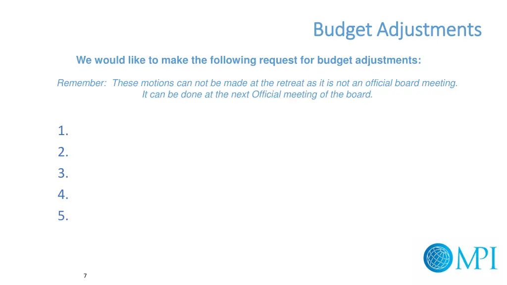 budget adjustments budget adjustments