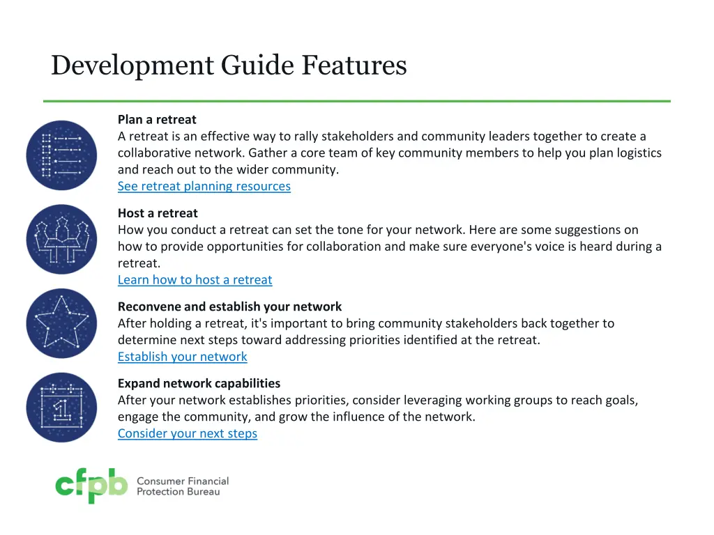 development guide features