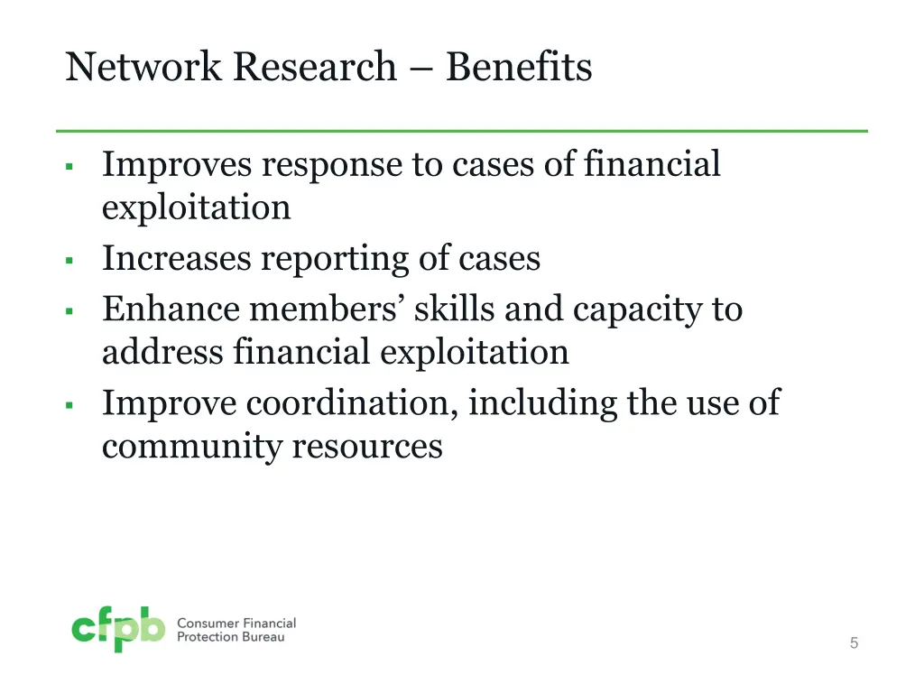 network research benefits