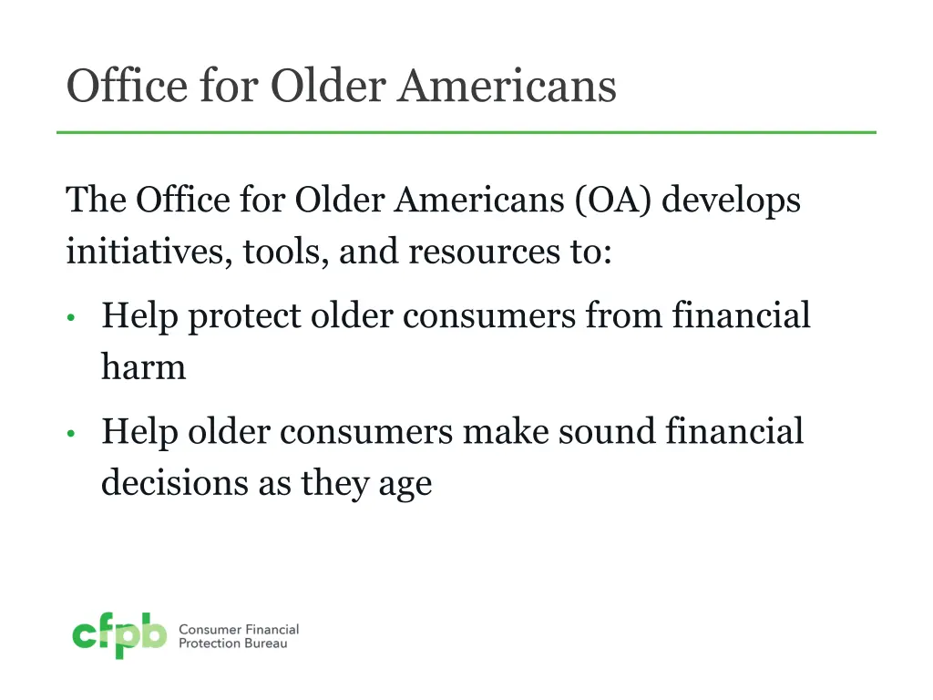 office for older americans