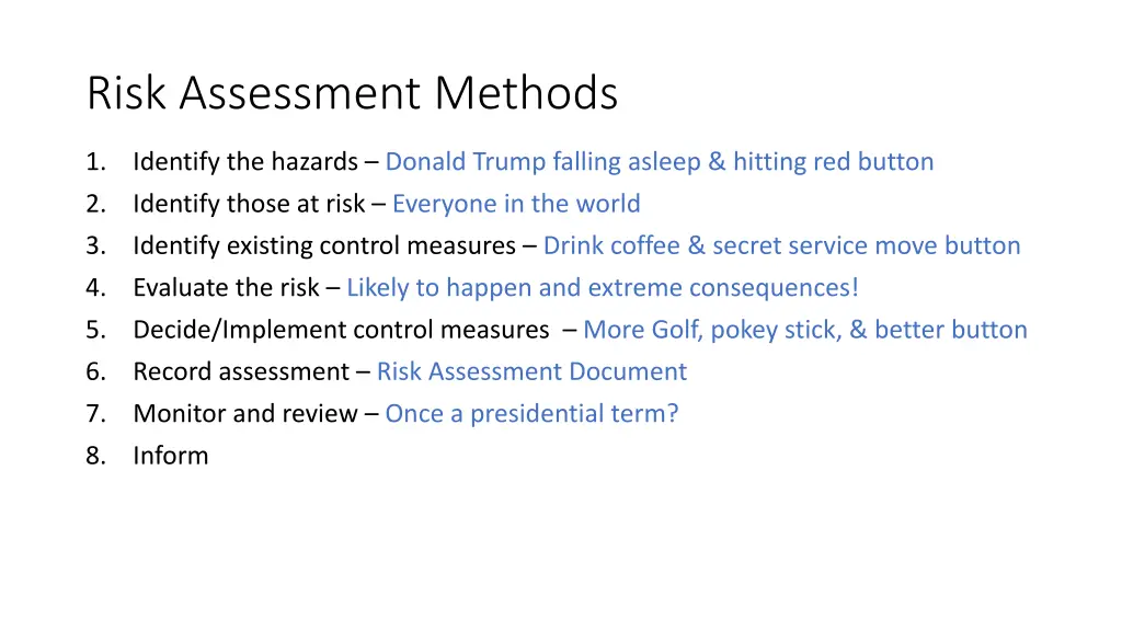 risk assessment methods 7